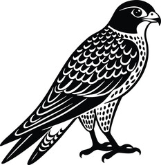Kestrel Bird Silhouette Icon Design.