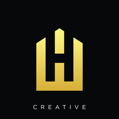 wh home Logo vector icon luxury elegant symbol modern creative
