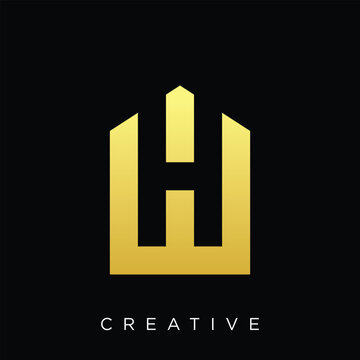 wh home Logo vector icon luxury elegant symbol modern creative