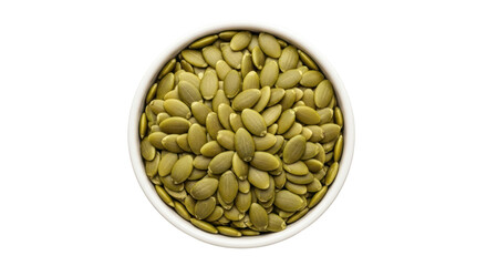 Isolated Bowl With Pumpkin Seeds