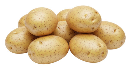 Isolated Potatoes on White Background