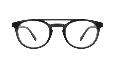 Isolated Modern Black Eyeglasses