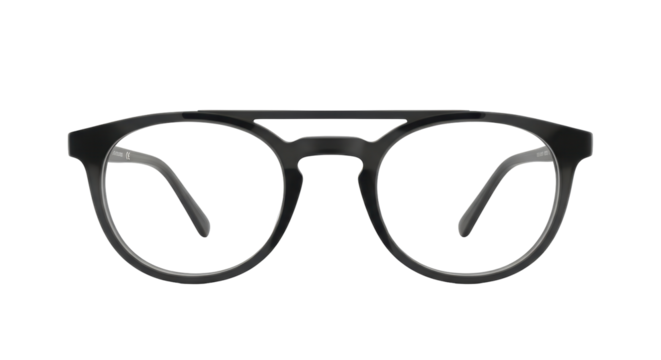 Isolated Modern Black Eyeglasses
