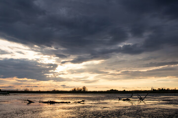 Sonnenuntergang im Donaudelta