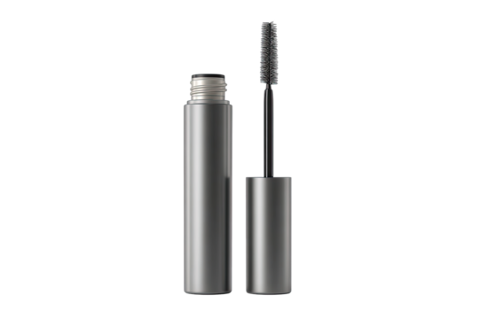 Gray mascara bottle and wand