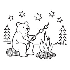 Cute kawaii Cozy Bear Bold & Easy Coloring pages, cute Cozy Bear coloring book, Cozy Bear coloring, cute Cozy Bear idea for kids, cute Cozy Bear art