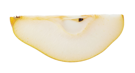 Isolated Pear Slice, Juicy and Ripe