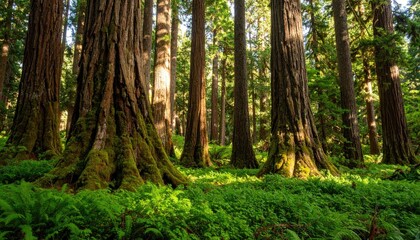 Lush forest floor bathed in sunlight (6)