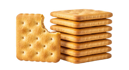Isolated Stack of Crackers