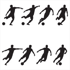 football players silhouettes
