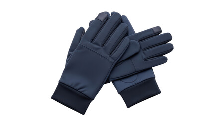 Isolated Black Winter Gloves