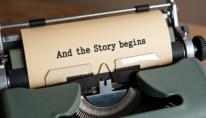 Story Writing Typewriter Beginning Narrative Creativity Inspiration Author Book
