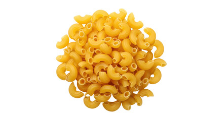 Isolated Pile of Elbow Macaroni