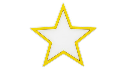 Isolated Yellow Star Shape