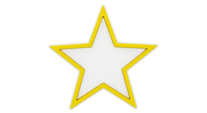 Isolated Yellow Star Shape