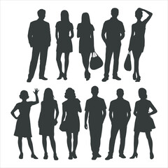 silhouettes of people