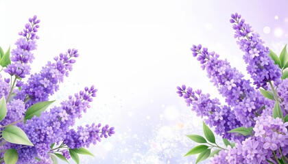 Naklejka premium Beautiful lavender flowers isolated on white. 