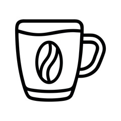 Coffee cup with bean illustration beverage drink