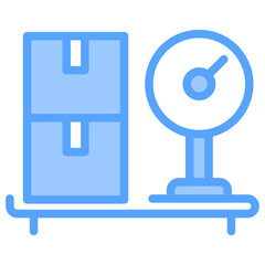 Cargo Weight Blue Icon