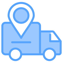 Delivery Tracking Blue Icon