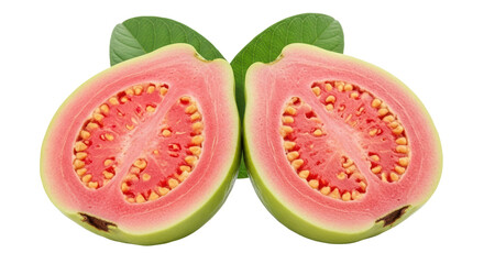Isolated Sliced Guava Fruit