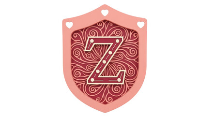 Isolated Letter Z Shield Design