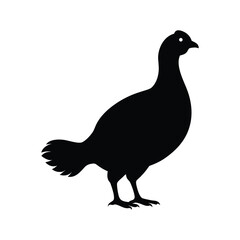 A grouse silhouette vector illustration.