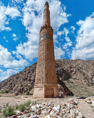 Jam, Afghanistan - one of the most mystical attractions in Afghanistan, the Minaret of Jam stands isolated in a remote and nearly inaccessible valley of the Shahrak District