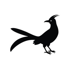 A hoopoe silhouette vector illustration.