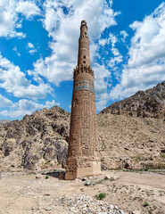 Jam, Afghanistan - one of the most mystical attractions in Afghanistan, the Minaret of Jam stands isolated in a remote and nearly inaccessible valley of the Shahrak District