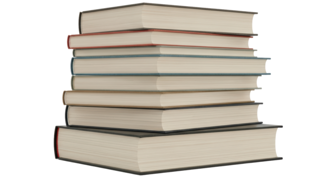 Isolated Stack of Books