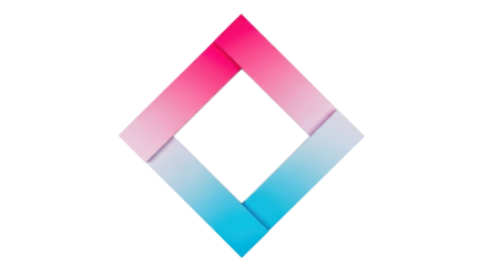 Isolated Abstract Pink and Blue Sign