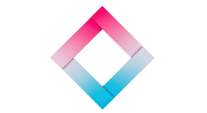 Isolated Abstract Pink and Blue Sign