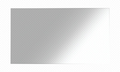Transparent PNG glass plate. Screen reflection illustration on a transparent background