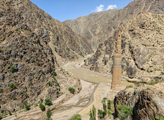 Jam, Afghanistan - one of the most mystical attractions in Afghanistan, the Minaret of Jam stands isolated in a remote and nearly inaccessible valley of the Shahrak District