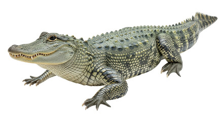 Isolated Alligator on White Background
