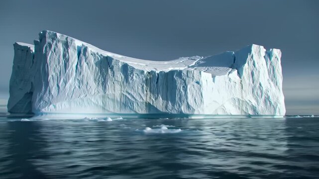 Massive iceberg in frigid ocean