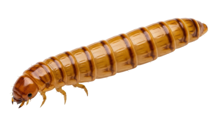 Isolated Mealworm