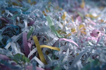 Shredded colorful paper