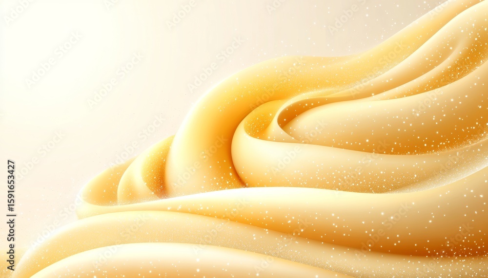Aufkleber elegant gold abstract twirl texture with subtle sparkle points and harmonious brushwork colors