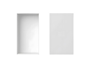 Isolated Kraft Paper Box Mockup &ndash; Top and Perspective View