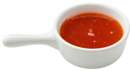 Isolated Small Bowl of Red Sauce