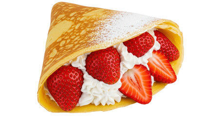 Isolated Strawberry Crepe