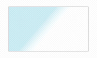Transparent PNG glass plate. Screen reflection illustration on a transparent background