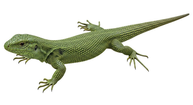Isolated Green Lizard