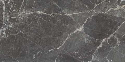Dark Grey Marble with White Veining and Speckles Natural Stone Texture	