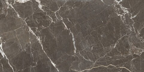 Dark Gray Marble Surface with White Veins and Subtle Speckles	