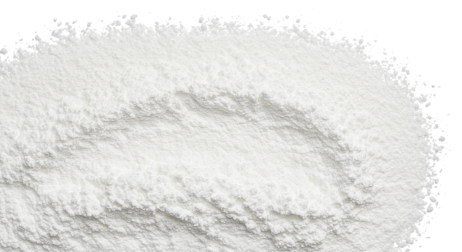 White Powder Texture on White Background.
