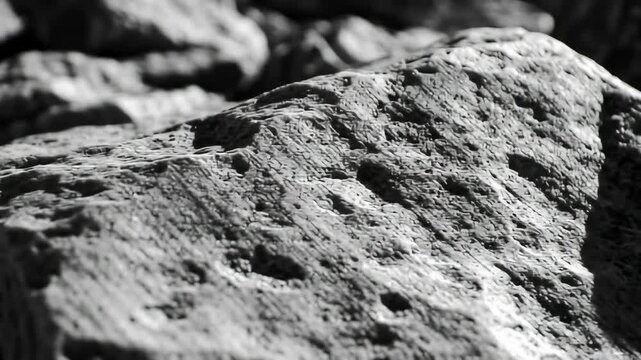 Close-up view of textured rock