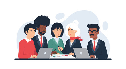 Diverse Business Team Collaboration: Perfect for Landing Pages, Presentations, and Brochures